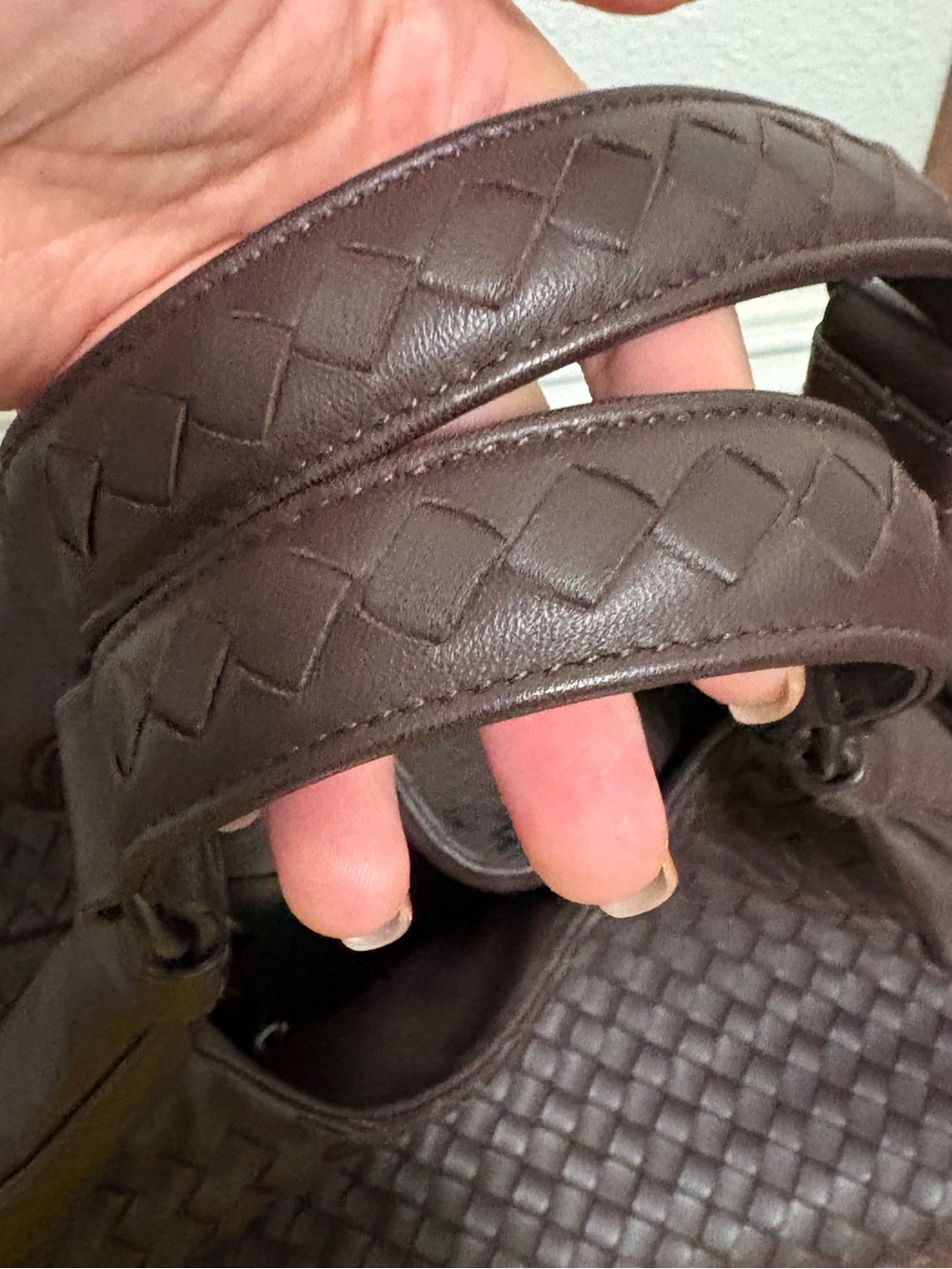 Bottega Veneta Dark Brown Campana Hobo Shoulder Bag - Picture 8 of 9